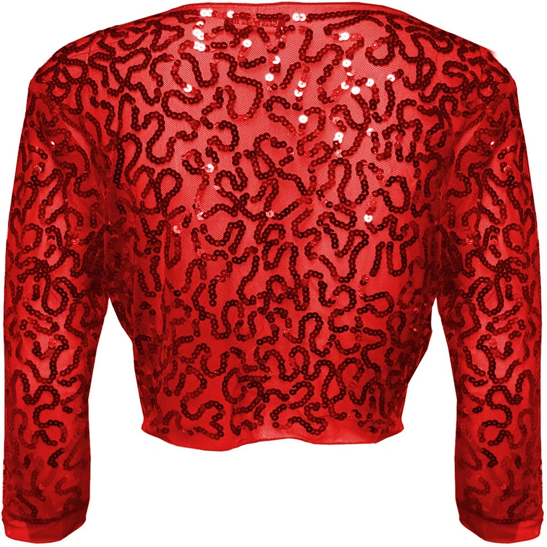 Overig Bolero Pailletten Diva Rood 2 Overig Bolero Pailletten Diva Rood - Afbeelding 2