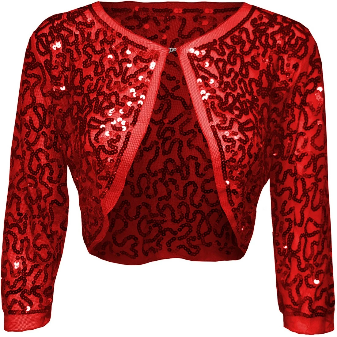 Overig Bolero Pailletten Diva Rood 1 Overig Bolero Pailletten Diva Rood