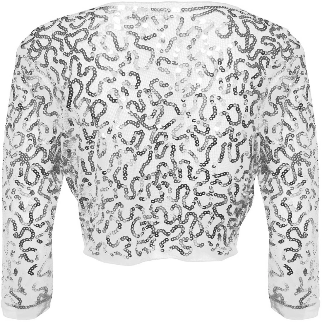 Overig Bolero Pailletten Diva Zilver 2 Overig Bolero Pailletten Diva Zilver - Afbeelding 2