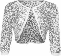 Overig Bolero Pailletten Diva Zilver