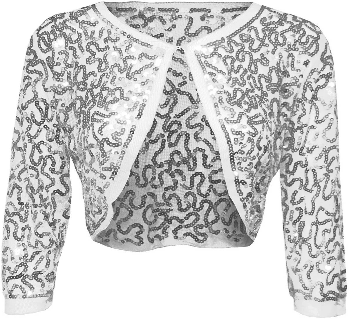 Overig Bolero Pailletten Diva Zilver 1 Overig Bolero Pailletten Diva Zilver