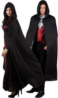 Overig Cape Met Capuchon 180cm Zwart