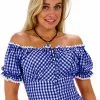 Overig Carmenblouse Blauw/Wit (55% Katoen)