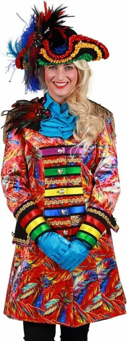 Overig Carnavalsjas Feathers Rood Voor Dames