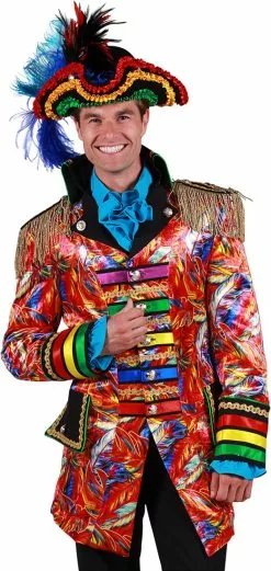 Overig Carnavalsjas Feathers Rood Voor Heren