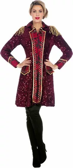 Overig Carnavalsjas Glitter Pailletten Luxe Bordeaux
