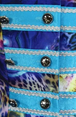 Overig Dames Blazer Blue Panther Luxe -Carnavalskleding Dames Winkel dames blazer blue panther luxe detail 2