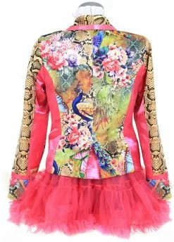 Overig Dames Blazer Pink Snake -Carnavalskleding Dames Winkel dames blazer pink snake achterkant 2