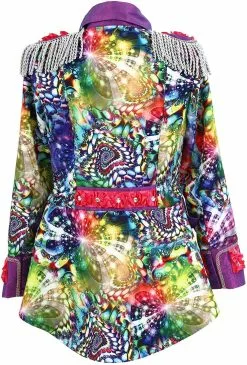 Overig Dames Blazer Purple Holographic Diamonds 11 Overig Dames Blazer Purple Holographic Diamonds -Carnavalskleding Dames Winkel dames blazer purple holographic diamonds achterkant