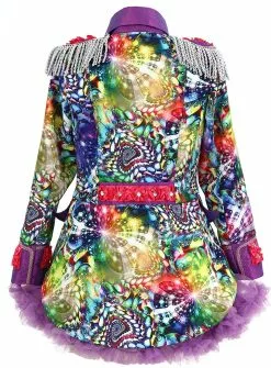 Overig Dames Blazer Purple Holographic Diamonds 10 Overig Dames Blazer Purple Holographic Diamonds -Carnavalskleding Dames Winkel dames blazer purple holographic diamonds achterkant met petticoat