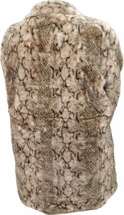 Overig Dames Bontjas Snake Beige -Carnavalskleding Dames Winkel dames bontjas snake beige achterkant