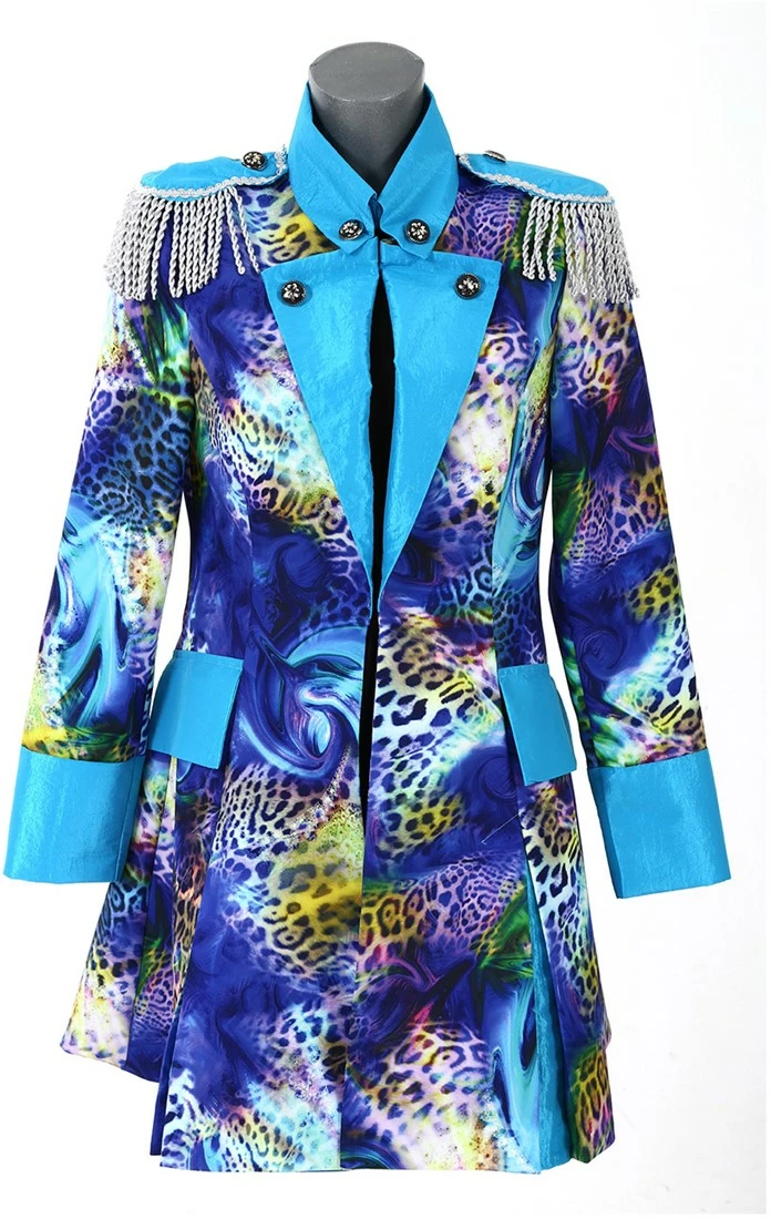 Overig Dames Carnavalsjas Blue Panther Lang Luxe 2 Overig Dames Carnavalsjas Blue Panther Lang Luxe - Afbeelding 2