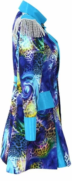 Overig Dames Carnavalsjas Blue Panther Lang Luxe 8 Overig Dames Carnavalsjas Blue Panther Lang Luxe -Carnavalskleding Dames Winkel dames carnavalsjas blue panther lang luxe 3