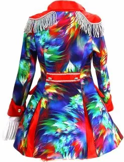 Overig Dames Carnavalsjas Colorful Leaves Lang Luxe -Carnavalskleding Dames Winkel dames carnavalsjas colorful leaves lang luxe achterkant