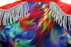 Overig Dames Carnavalsjas Colorful Leaves Lang Luxe -Carnavalskleding Dames Winkel dames carnavalsjas colorful leaves lang luxe detail