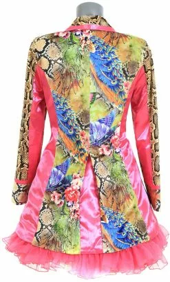 Overig Dames Carnavalsjas Pink Snake Lang -Carnavalskleding Dames Winkel dames carnavalsjas pink snake lang achterkant