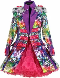 Overig Dames Carnavalsjas Purple Holographic Diamonds