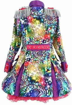 Overig Dames Carnavalsjas Purple Holographic Diamonds 10 Overig Dames Carnavalsjas Purple Holographic Diamonds -Carnavalskleding Dames Winkel dames carnavalsjas purple holographic diamonds achterkant met petticoat