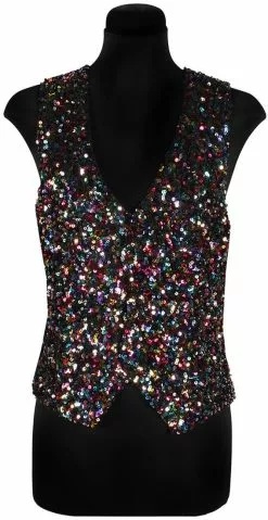 Overig Dames Gilet Multicolour Pailletten Luxe