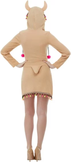 Overig Damesjurkje Lama -Carnavalskleding Dames Winkel damesjurkje lama achterkant