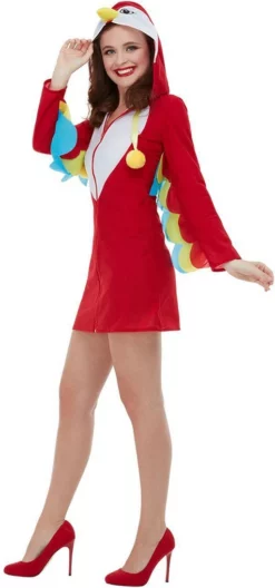 Overig Damesjurkje Papegaai -Carnavalskleding Dames Winkel damesjurkje papegaai zijkant