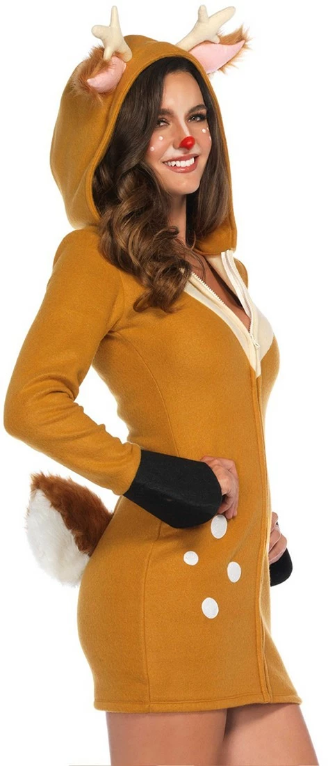 LEG AVENUE Dameskostuum Cozy Fawn (Hertje) 5 LEG AVENUE Dameskostuum Cozy Fawn (Hertje) - Afbeelding 5