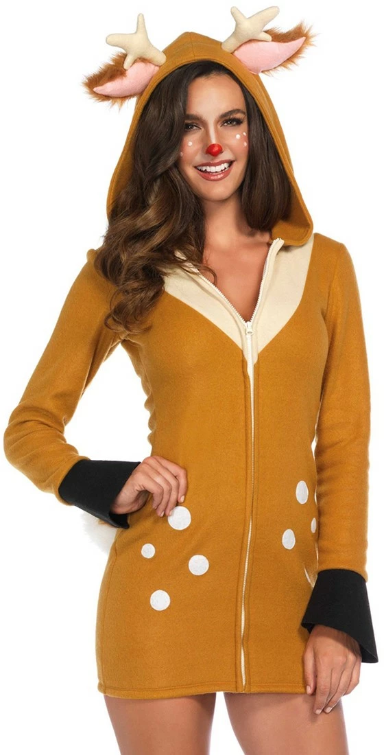 LEG AVENUE Dameskostuum Cozy Fawn (Hertje) 4 LEG AVENUE Dameskostuum Cozy Fawn (Hertje) - Afbeelding 4