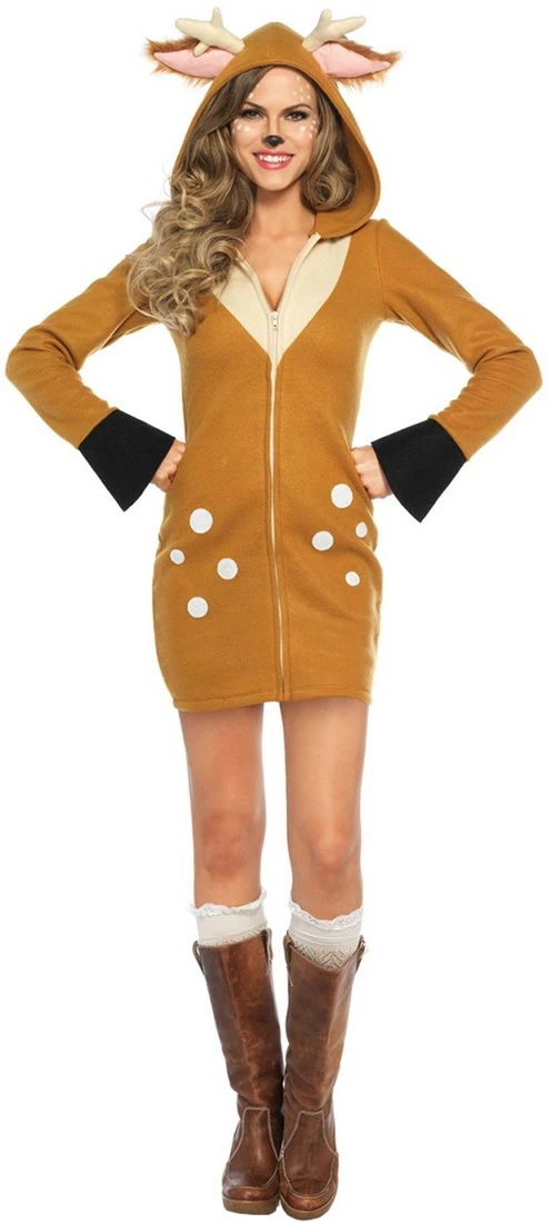 LEG AVENUE Dameskostuum Cozy Fawn (Hertje) 1 LEG AVENUE Dameskostuum Cozy Fawn (Hertje)