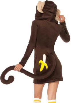 LEG AVENUE Dameskostuum Cozy Monkey -Carnavalskleding Dames Winkel dameskostuum cozy monkey achterkant 2