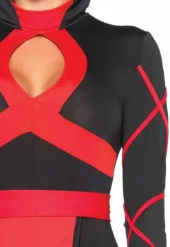 LEG AVENUE Dameskostuum Sexy Dragon Ninja Red -Carnavalskleding Dames Winkel dameskostuum sexy dragon ninja red rood detail 2