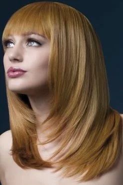 Overig Fever Pruik Tanja Luxe Rood/Bruin