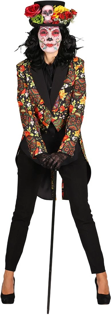 Overig Halloween Dames Slipjas Mexican Skull Coloured 2 Overig Halloween Dames Slipjas Mexican Skull Coloured - Afbeelding 2