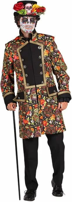 Overig Halloween Jas Mexican Skull Coloured Voor Heren