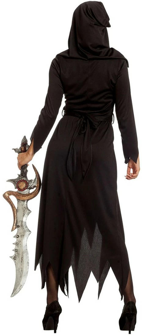 Overig Halloween Jurk Zwart-Grijs Met Vleermuisriem 3 Overig Halloween Jurk Zwart-Grijs Met Vleermuisriem - Afbeelding 3