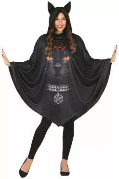 Overig Halloween Poncho Black Cat