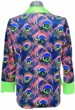 Overig Heren Carnavalsjas Neon Pauw -Carnavalskleding Dames Winkel heren carnavalsjas neon pauw achterkant