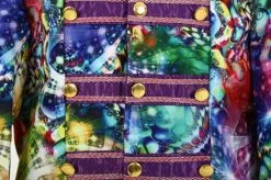 Overig Heren Carnavalsjas Purple Holographic Diamonds -Carnavalskleding Dames Winkel heren carnavalsjas purple holographic diamonds detail