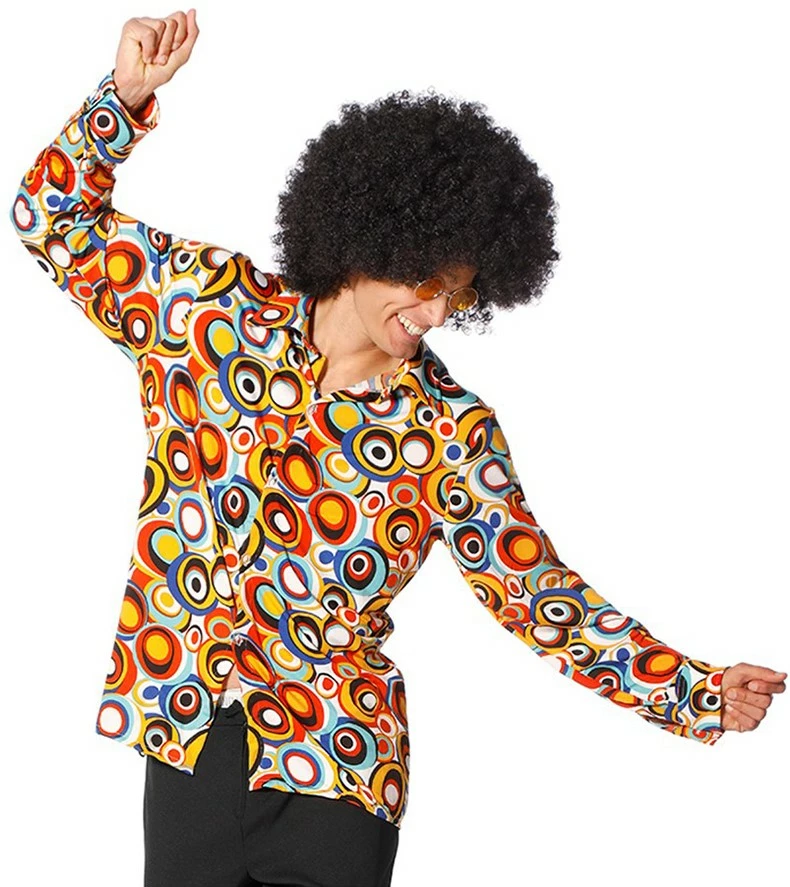 Overig Heren Disco Seventies Blouse Cirkels 2 Overig Heren Disco Seventies Blouse Cirkels - Afbeelding 2