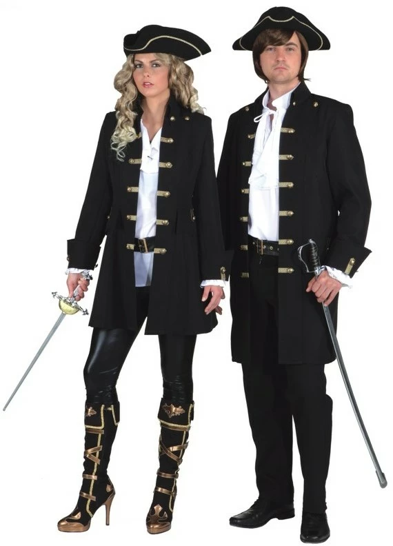 Overig Heren Piratenjas Luxe Zwart 2 Overig Heren Piratenjas Luxe Zwart - Afbeelding 2