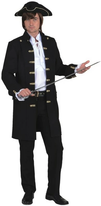 Overig Heren Piratenjas Luxe Zwart 1 Overig Heren Piratenjas Luxe Zwart