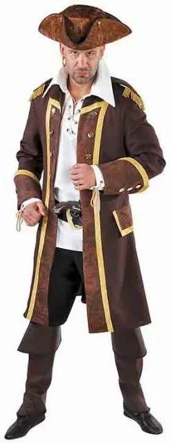 Overig Heren Piratenmantel Bruin Luxe