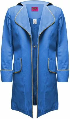 Carnavalsland Herenjas Blauw Luxe Met Gouden Piping