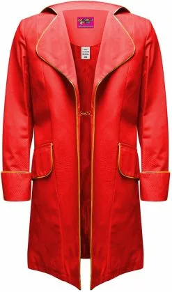 Carnavalsland Herenjas Rood Luxe Met Gouden Piping