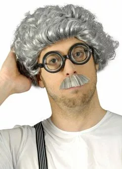 Overig Herenpruik Grijs Abraham Met Snor