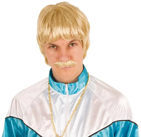 Overig Herenpruik + Snor Blond 2 Overig Herenpruik + Snor Blond - Afbeelding 2