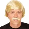Overig Herenpruik + Snor Blond