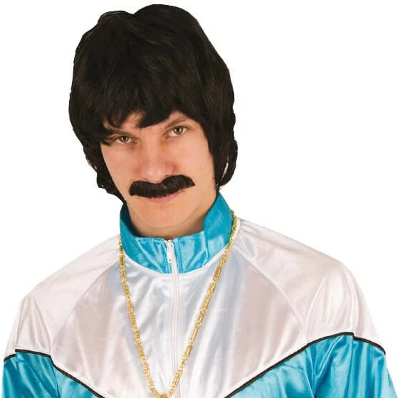 Overig Herenpruik + Snor Zwart 2 Overig Herenpruik + Snor Zwart - Afbeelding 2