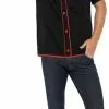 Overig Jaren 50 Bowling Shirt Zwart-Rood