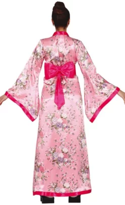 Overig Kimono Roze Bloemen Dames -Carnavalskleding Dames Winkel kimono roze bloemen dames achterkant