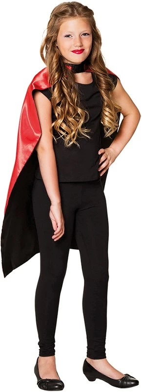 Overig Kinder Cape Zwart/Rood Omkeerbaar (90cm) 2 Overig Kinder Cape Zwart/Rood Omkeerbaar (90cm) - Afbeelding 2